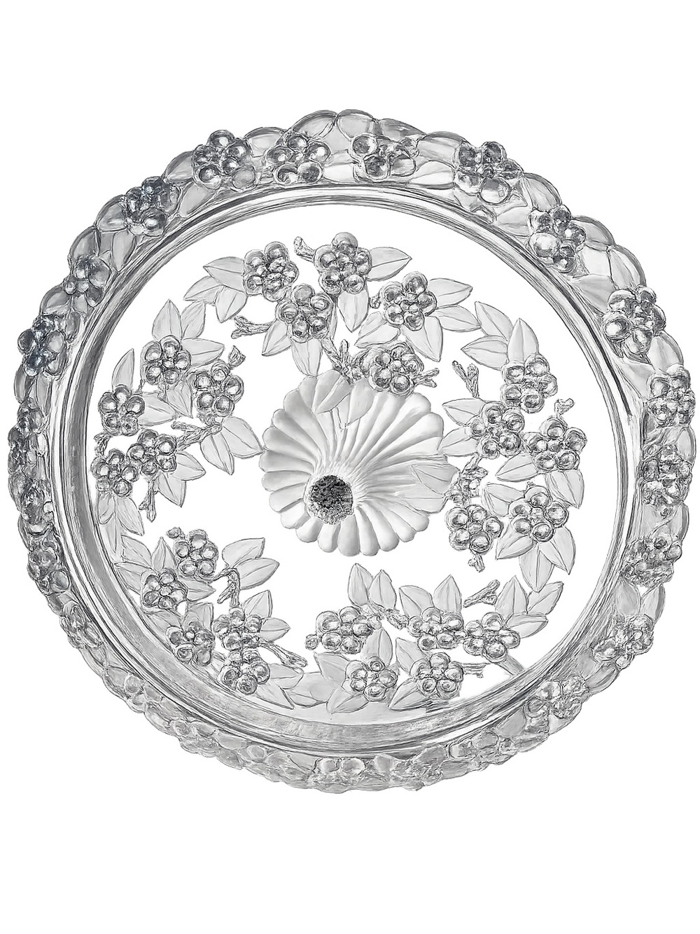 Vintage Walther Glass Mikasa
Crystal Carmen Satiniert Torte
Plate Platter 13.5"